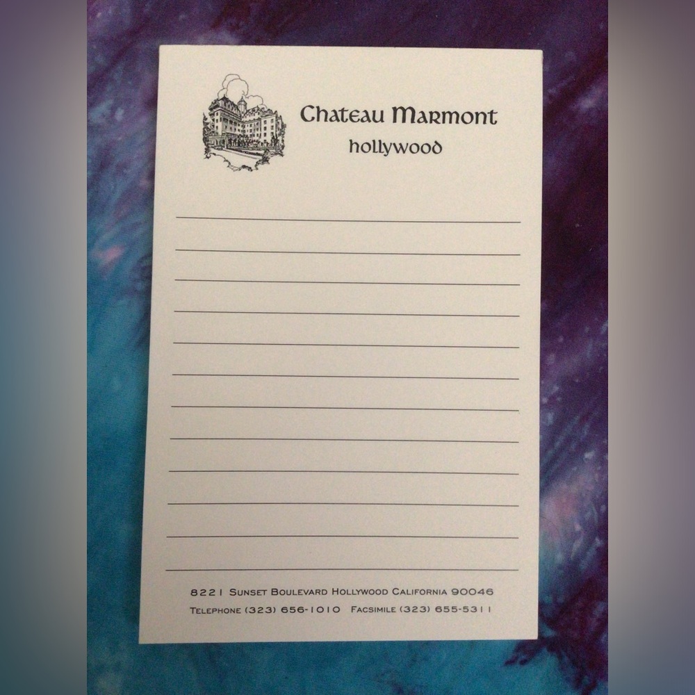 Chateau Marmont Notepad